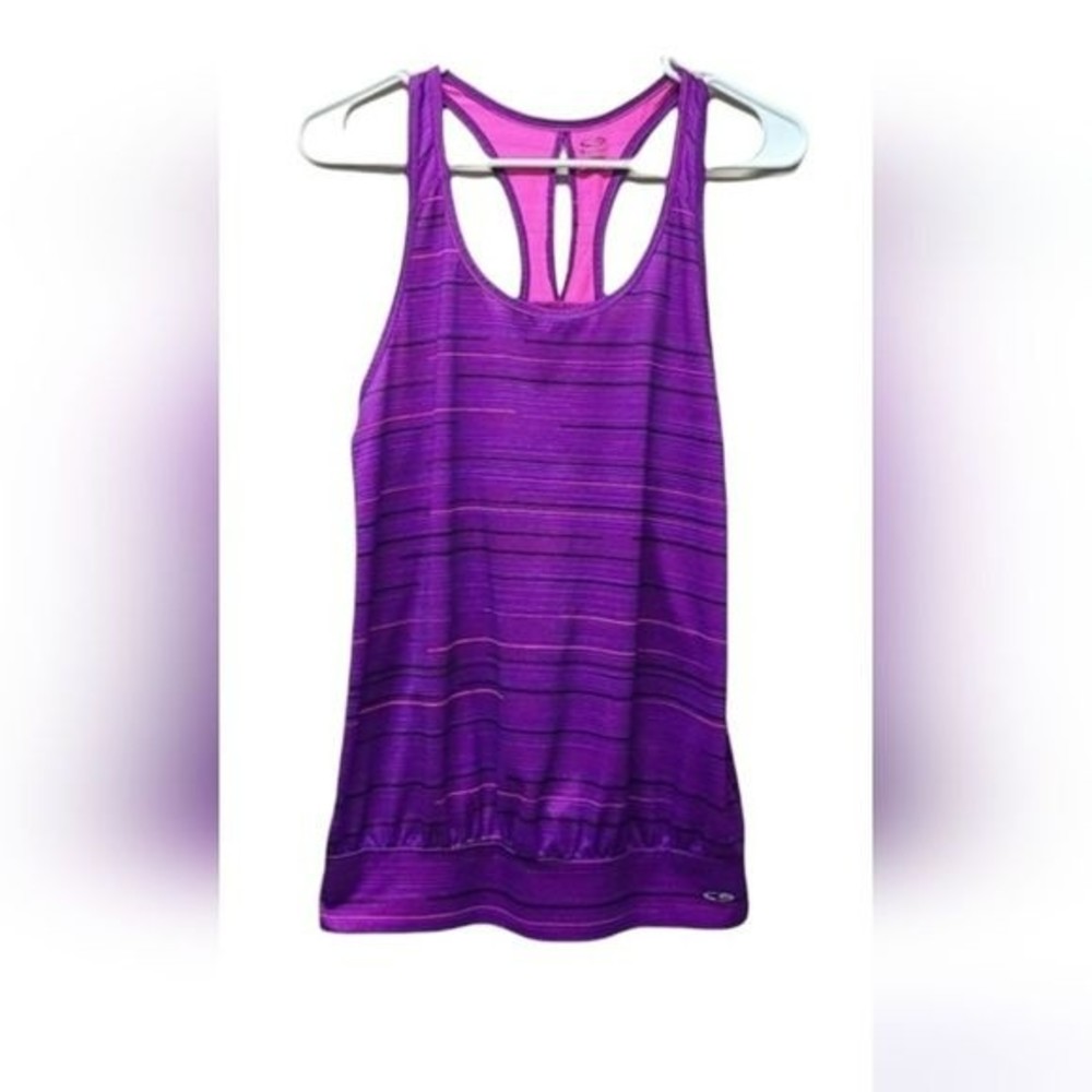 C9 Champion purple pink black Duodry horizontal line razorback tank top S/P